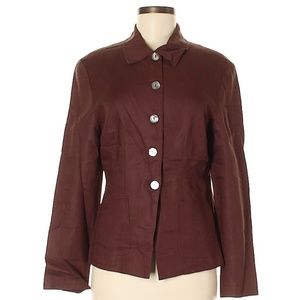 Warehouse bown linen button up blouse top